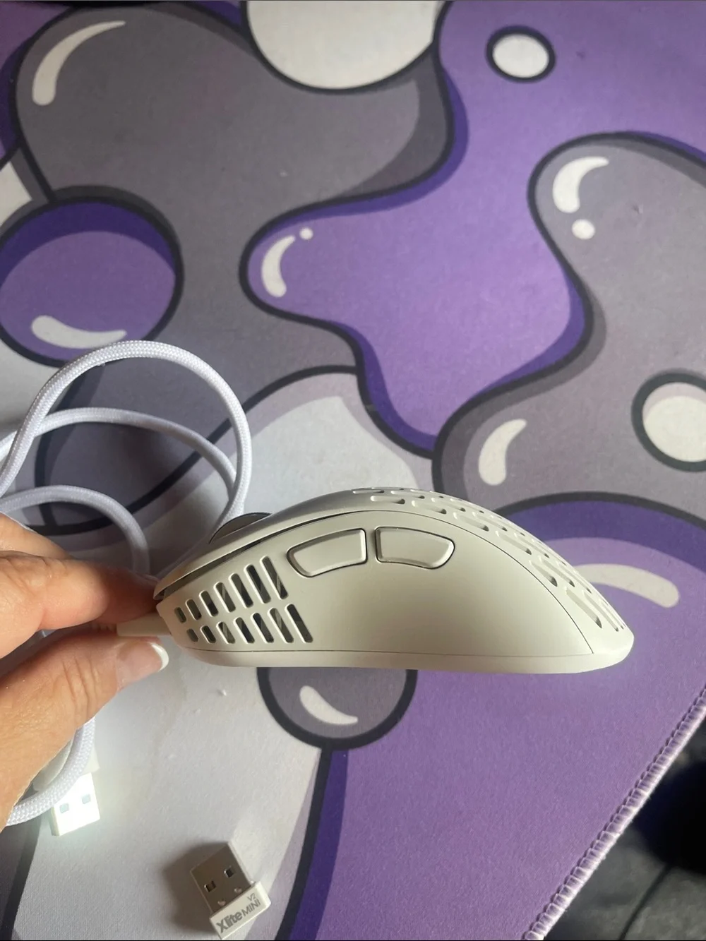 Gaming mouse, Pulsar Xlite V2 honeycomb with USB Cable.